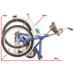 Retro skladací bicykel Fuzlu 20'' Universal / Universe 1 prevodový 15" modrá